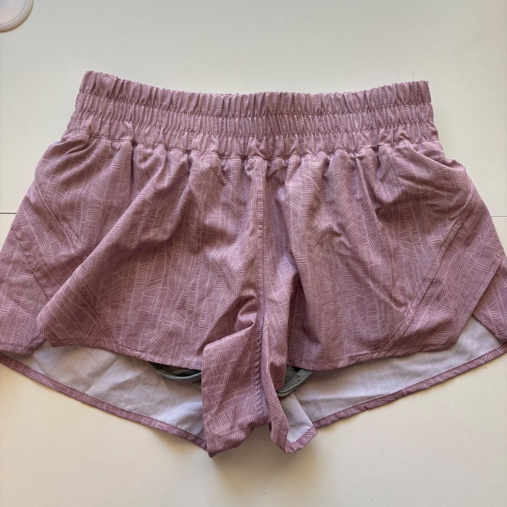 Hylete Velos Short Women Medium Light Blush Hatch Pink Athletic Running HFS561